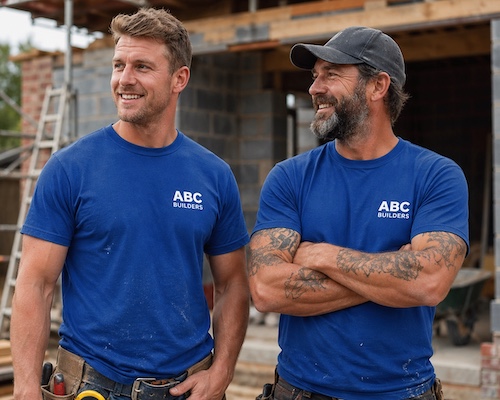Builders T-shirt printing in basingstoke for custom trades workwear and branded uniforms. Builders T-shirt printing in basingstoke for custom trades workwear and branded uniforms.